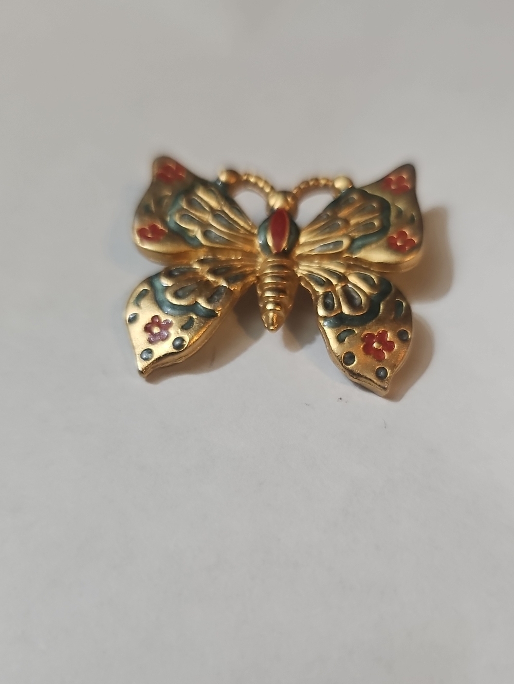 Gold-Tone Multicolor Butterfly Brooch - Women's Jewelry